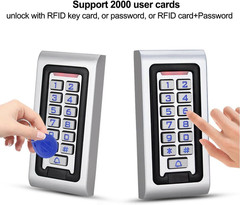 Standalone IP68 Waterproof RFID Access Control Keypad Metal Card Reader + 10P…