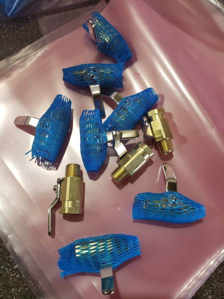 10x MV708-4 Micro Series Brass Mini Ball Valve 1/4 Male Thread 1/4 female Bx265