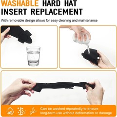 Hard Hat Sweatband and Top Pad for Safety Helmet, Washable Hard Hat Cooling