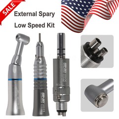 SEASKY Dental Slow Low Speed Handpiece Contra Angle Straight Air Motor 2/4Hole