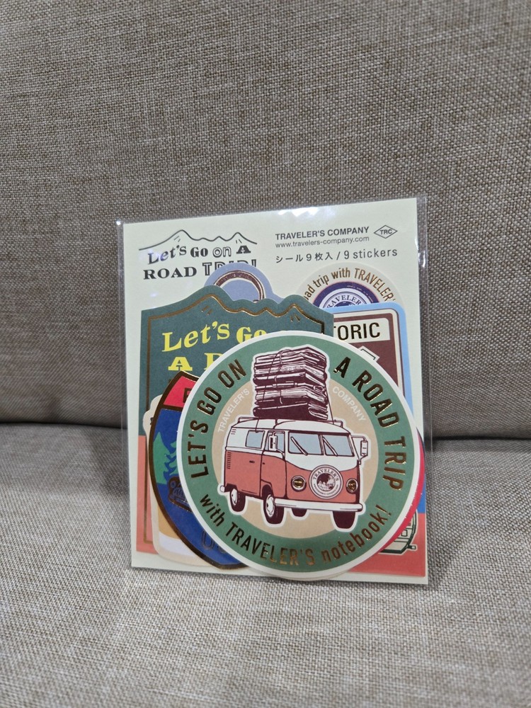 Traveler’s Company Factory Let’s Go On A Road Trip Sticker Set (9 pcs)