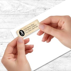 60 Return Address Labels Personalized Printed 3/4 x 2 1/4 Parchment Old English