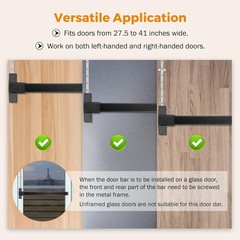 27.5″ Door Panic Bar Exit Device Vertical Rod Push Bar Lock Heavy Duty New