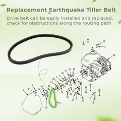 TOSRWGLL 22773 Drive Belt Compatible with Earthquake 24598 29409 29702 Victor…