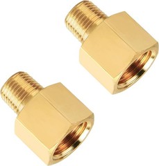 1/8 Inch Male x 1/4 Female NPT Reducer, Brass Pipe Fitting Adapters, 1/8” Ma…