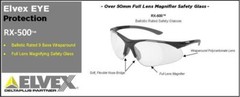 Delta Plus RX-500C Full Magnifier Reader Safety Glasses Clear Lens 0.50 to 2.50