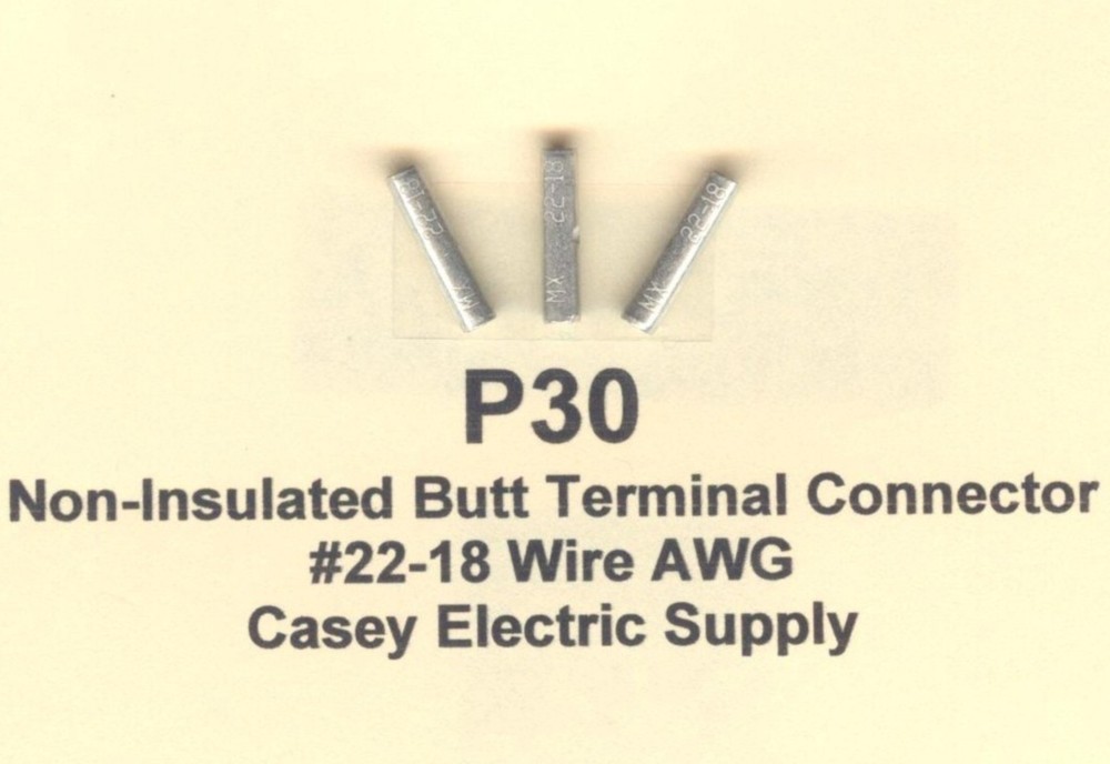 100 Non Insulated BUTT Terminal Connector Uninsulated #22-18 Wire Gauge MOLEX