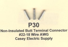 100 Non Insulated BUTT Terminal Connector Uninsulated #22-18 Wire Gauge MOLEX