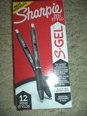12 Sharpie S-Gel Pens BOLD Point 1.0mm BLACK INK 2096149 FREE SHIPPING
