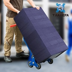4 Pack Thick Moving Blankets 72″x40″ – Heavy Duty Quilted Protection in Blue