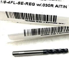 5PC Carbide Plus CP-22420 1/8″ 4FL Corner Radius End Mill .03R Carbide AlTiN NEW