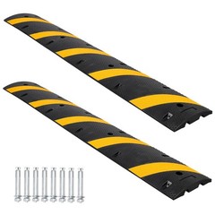 2Pack Rubber Speed Bumps Heavy Duty Rubber Speed Bumps 72” Cable Protector Ramp