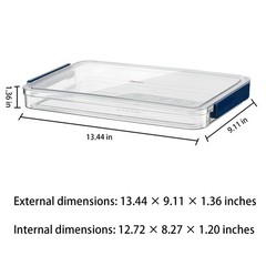 A4 Scrapbook Paper Storage, Photo Storage Box, Plastic File Box (Blue)