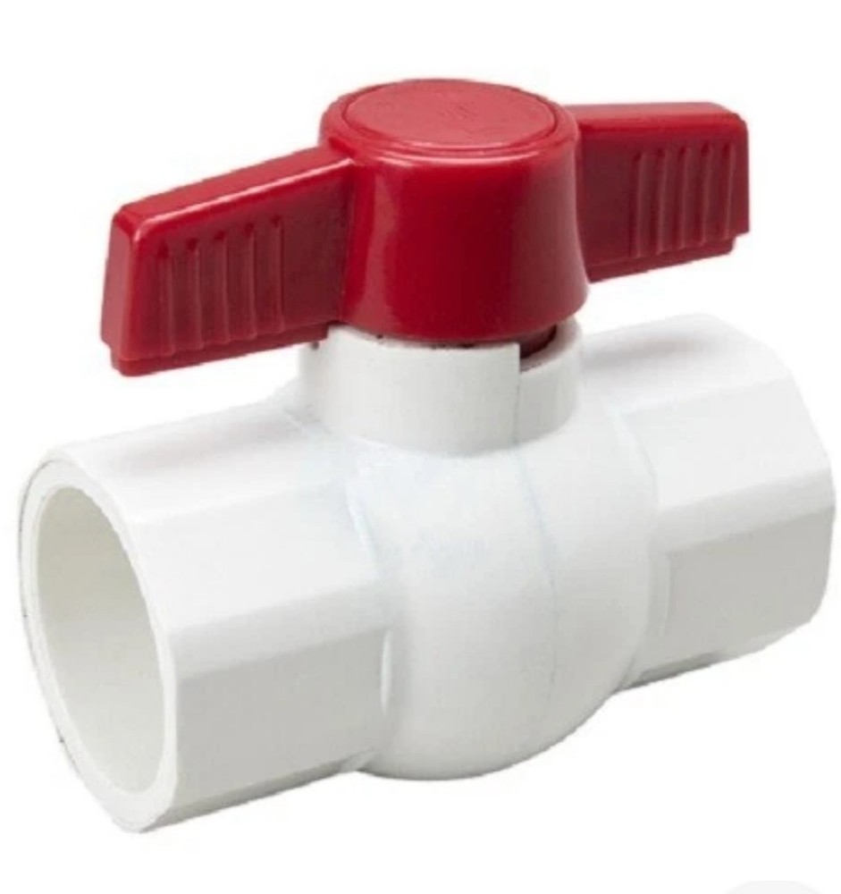 (2) pack 1-1/4″ PVC Compact Ball Valve White Sch. 40 Slip x Slip ~FREE SHIPPING~
