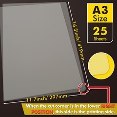 150 Sh A-SUB DTF Transfer Film A3 Direct to Film Heat Transfer Paper Dark 11×17