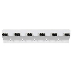 THE CLINCHER 333-6 WHT2 Mop and Broom Holder,34 in L,White 8CK06