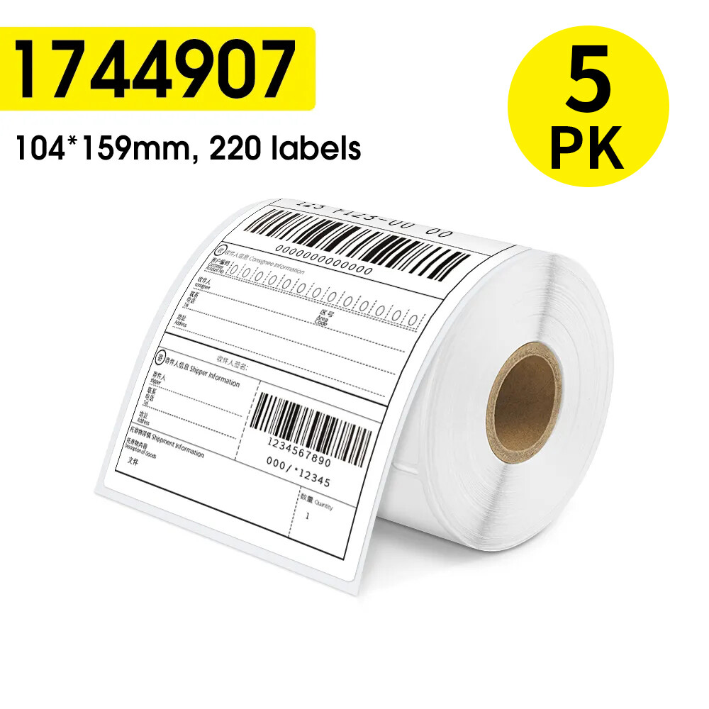 20 Rolls DYMO 4XL Labels Direct Thermal Shipping Labels 4″x6″ 1744907 Compatible