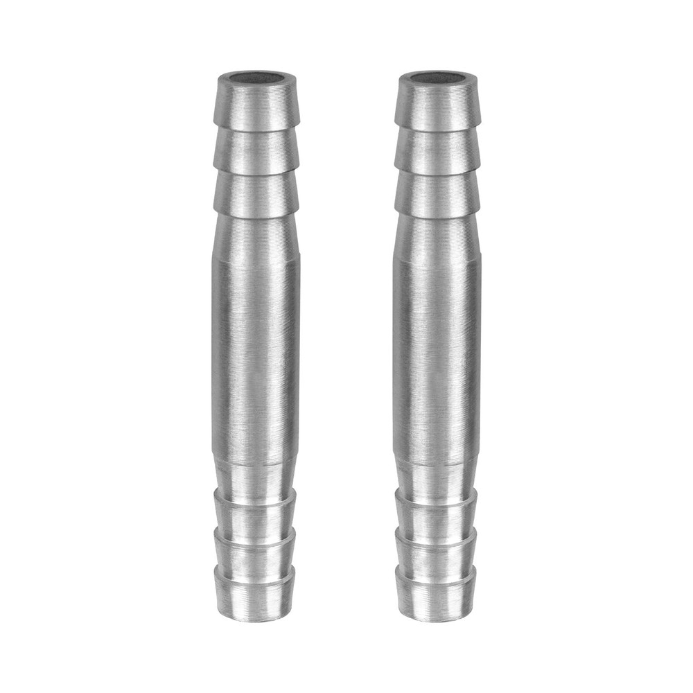 Stainless Steel 1/4″ to 1/4″ Hose Barb Fittings Splicer Mender Round Union Co…