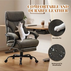 Office Chair Ergonomic Swivel Computer Desk Chairs with Footrest for Home Office
