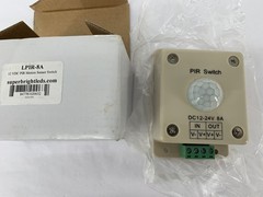 LP1R-8A 12VDC Passive Infrared (PIR) Motion Sensor Switch DC12-24VAC 8A Load