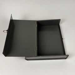 Vintage Asco Art Steel Co Industrial Metal Book Storage Box with Latch Green