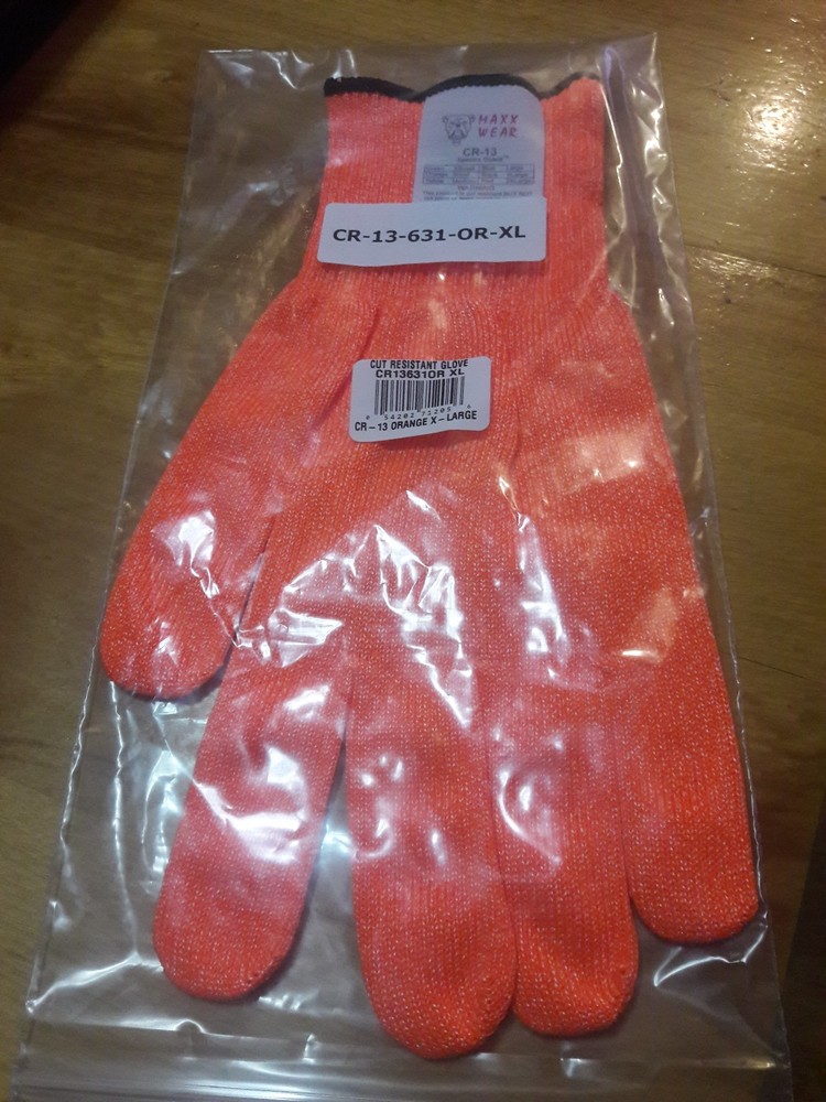 Maxx Wear Cut Resistant Orange Glove CR13631OR XL