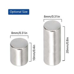 N45 Strong Neodymium Magnet Rare Earth Cylinder Magnets 5*10MM/25MM, 8*10MM/20MM