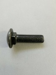 M10 x 1.25 x 35 MM (FT) Fine Class 4.6 Carriage Bolt Geoblack Plated.(25pcs)