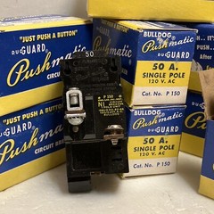 Bulldog PUSHMATIC ITE SIEMENS 50A 120/240V 1P 10K Cat. No. P150 (31150)