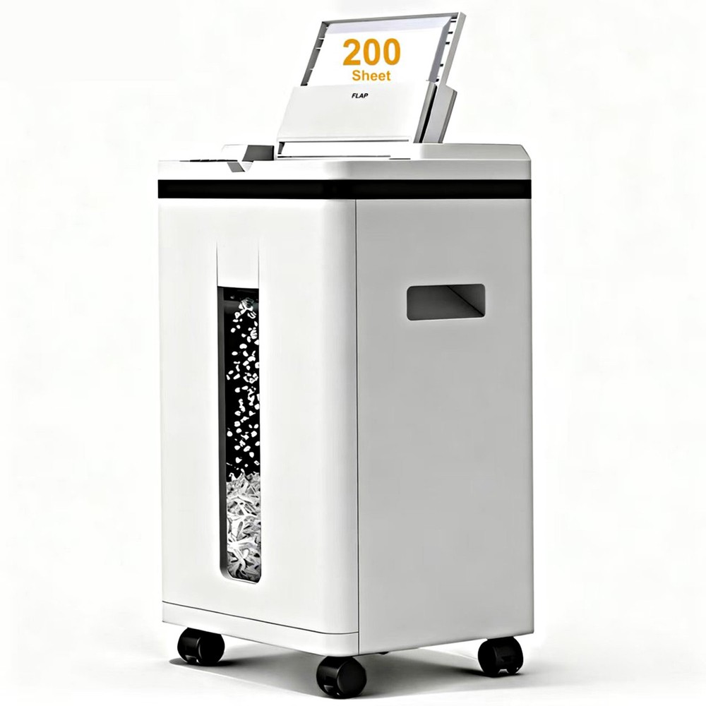 200-Sheet Auto Feed Paper Shredder 40 Min Non-Stop Micro Cut 22L for Home Office