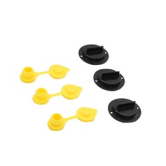 Old Style Gas Can Spout 3 Kit Replacement w/Tough Nozzles Screw Collar Vent Caps