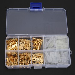 180Pcs Electrical Wire Cable Terminal Connector Golden Insert Spring With Cover