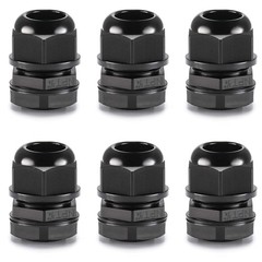 6pcs 3/4 NPT Cable Gland Waterproof IP68 Nylon Cable Pass Through Cord Grip C…