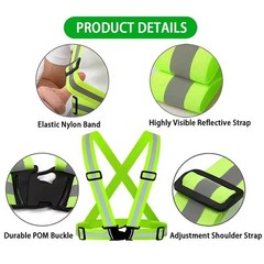 Safety Vest with High Visibility Reflective Belt Stripe Security Adjustable