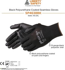 Ambidextrous Liberty Palm Coated Gloves: Lightweight Grip with Comfort – 12 Pack