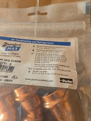 ZoomLock MAX 7/8″ 45 Degree 45 Degree Elbow 871406 MZK-45E14-HNBR 3 Pack Parker