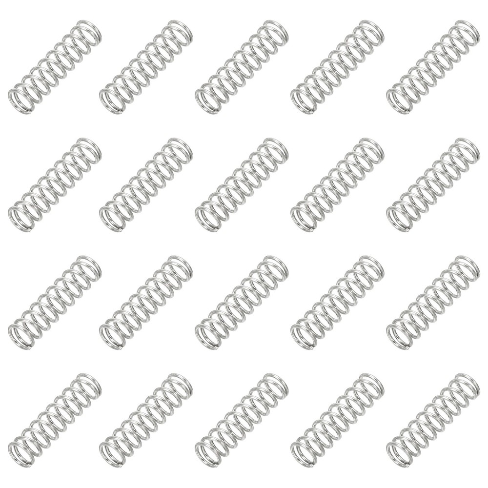 20 x 304 Stainless Steel 0.5 mm Wire Dia x 4 mm OD x 15 mm l Spring