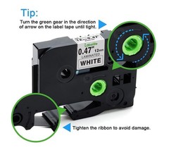 6PK Black-on-Color Compatible Label Tape for Brother TZe-B31-731 12mm 0.47 Inch