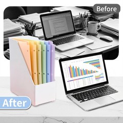 Plastic Folders with Pockets, 3 Hole Punched 6 Pack, Soft Pastel With Tabs