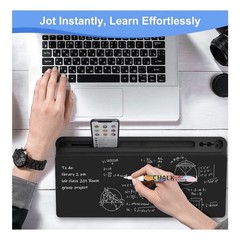 Desktop Whiteboard with Storage, Desk Organizer Dry Erase Glass White Board To-D