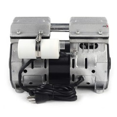 Vacuum Oilless Pump Industrial Air Compressor Oil Free Piston Pump 370W W/Filter