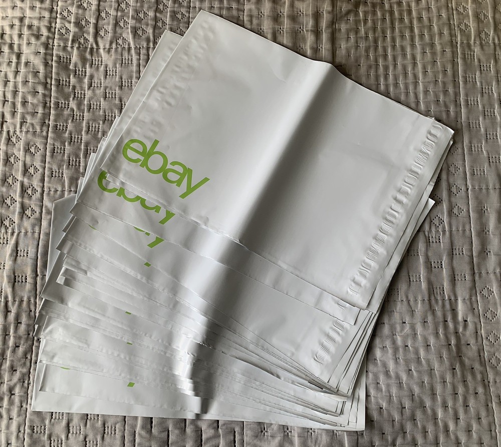 New Lot of 25 ￼Pieces Poly Mailer envelopes Ebay Brand Bags 10 in x 13 in green