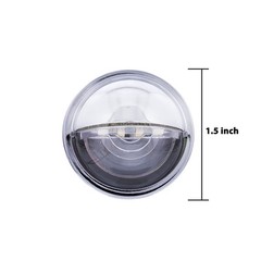 United Pacific 39995B 4 LED Rounded License Light, 1 ½” Diameter, Steel