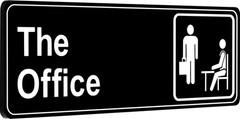 The Office Sign, 9 × 3 Inch Main Official Self Adhesive Office Sign for Door or