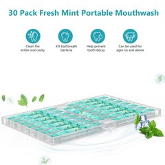 Mouthwash Travel Size Portable Packets to Go, Alcohol & Fluoride Free Fresh M…