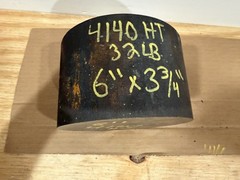 One Piece 4140 Hot Rolled Steel Bar Round Stock Heat Treated 6” OD x ~3 3/4”