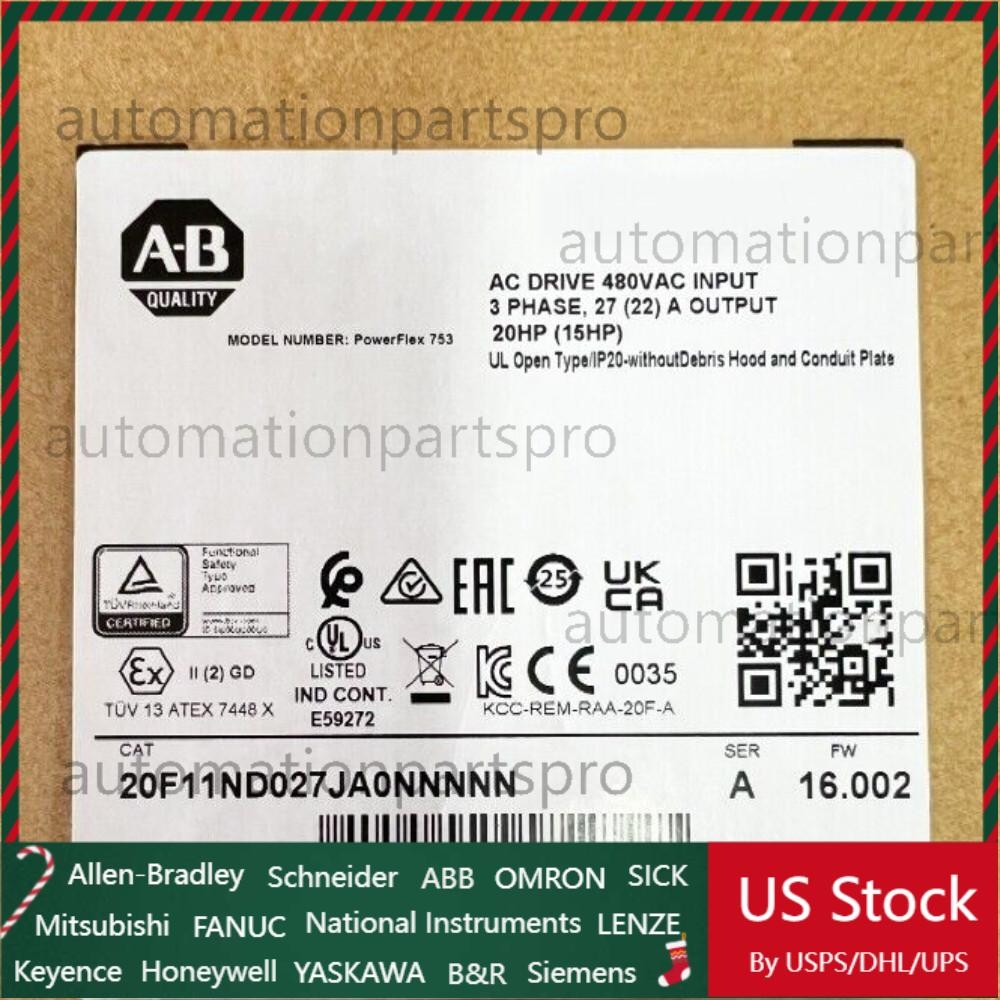 NEW 20F11ND027JA0NNNNN Ser 480V 20HP Factory Sealed
