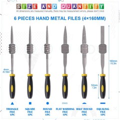 Glarks 18Pcs Assorted Wood Rasp Set Include 12Pcs Mini Hand Metal Files, A