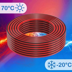 20 Gauge 2 Conductors 30FT Electrical Wire, Red Black Cable, Flexible Low Vol…
