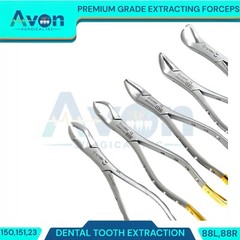 SET OF 5 GERMAN DENTAL TOOTH EXTRACTING EXTRACTION FORCEPS -DENTAL INSTRUMENT